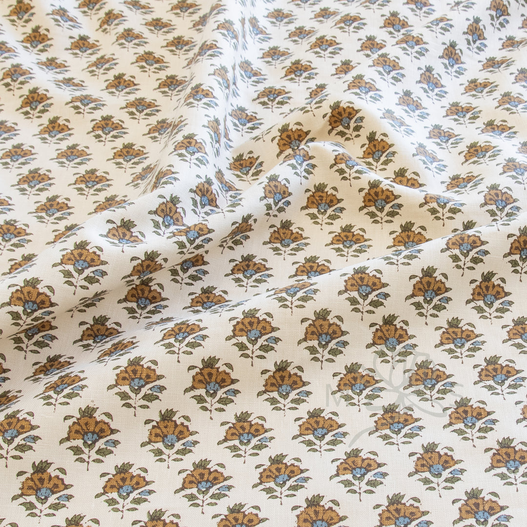 Namay Samay Gulnaar Ochre fabric
