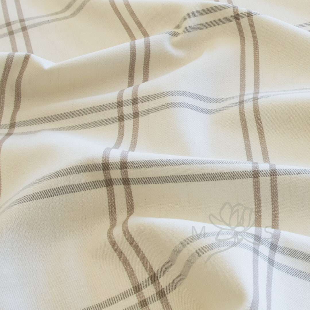 Schumacher Luberon Plaid Natural fabric