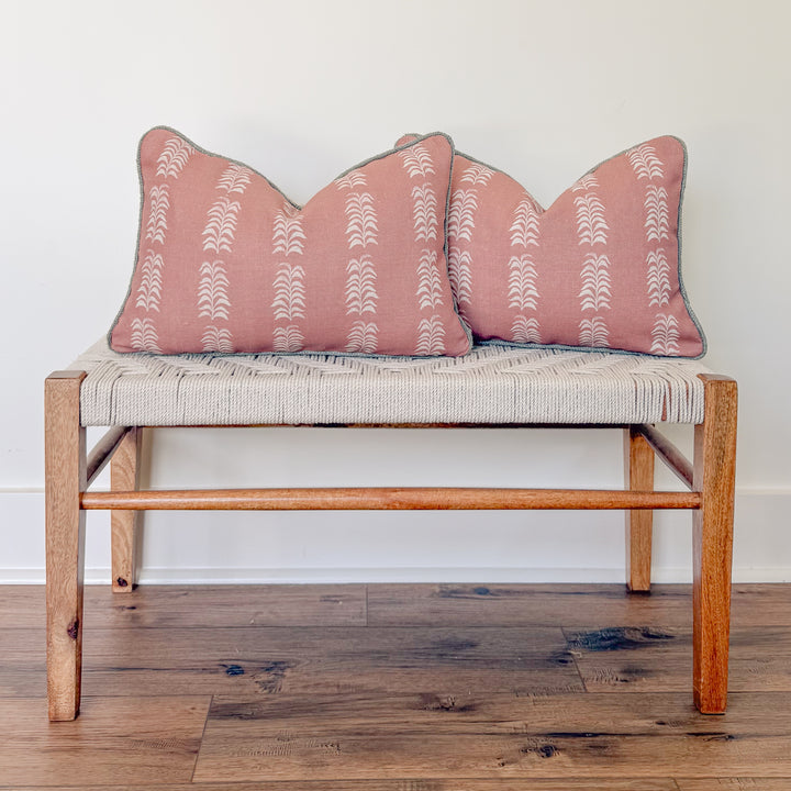 READY TO SHIP, set of 2 \\ Petite Frond Pillow Cover, Clay, 13x19