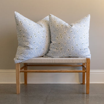 Peter Fasano Indiennes Light Blue Lagoon/Oyster pillow