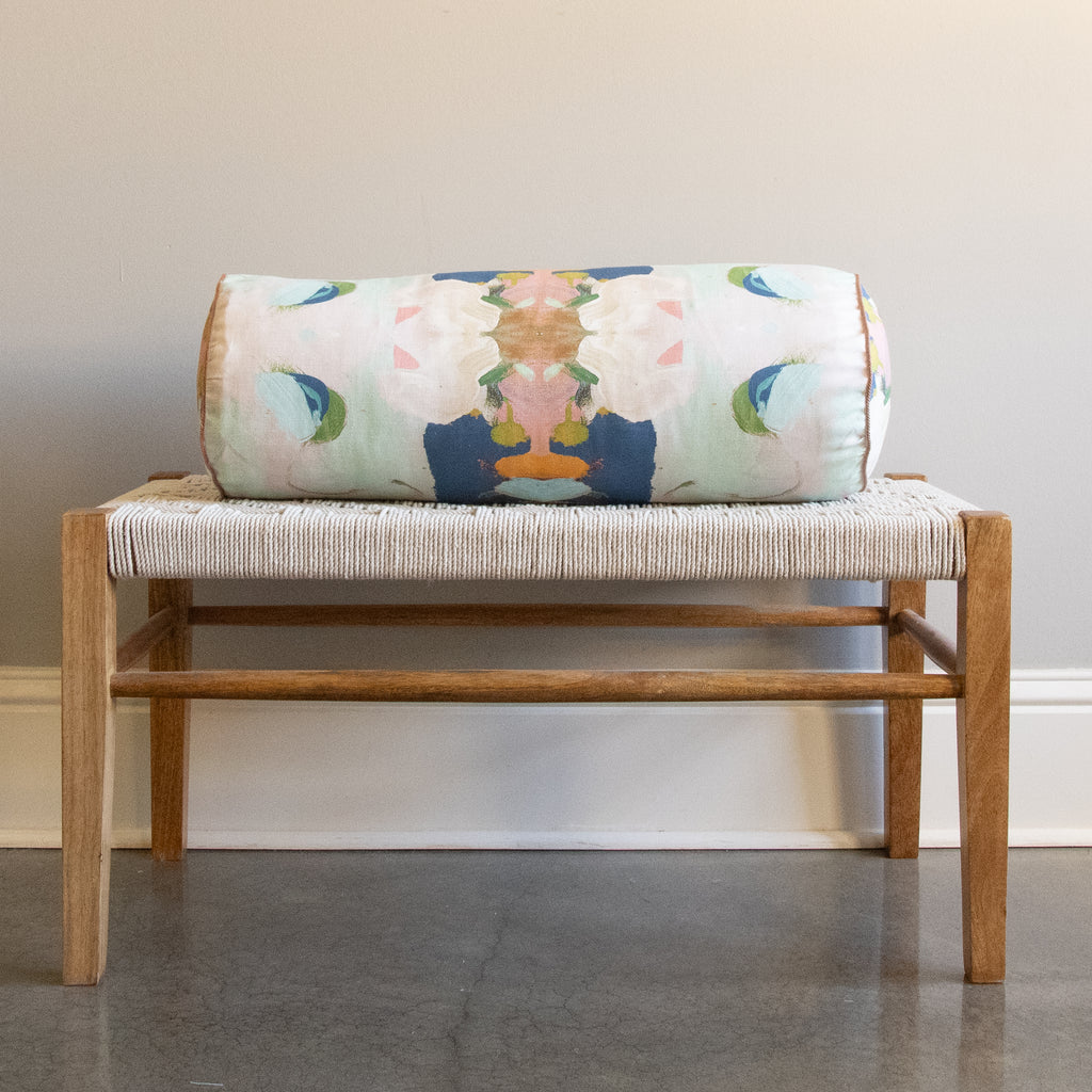laura park monet's garden navy bolster