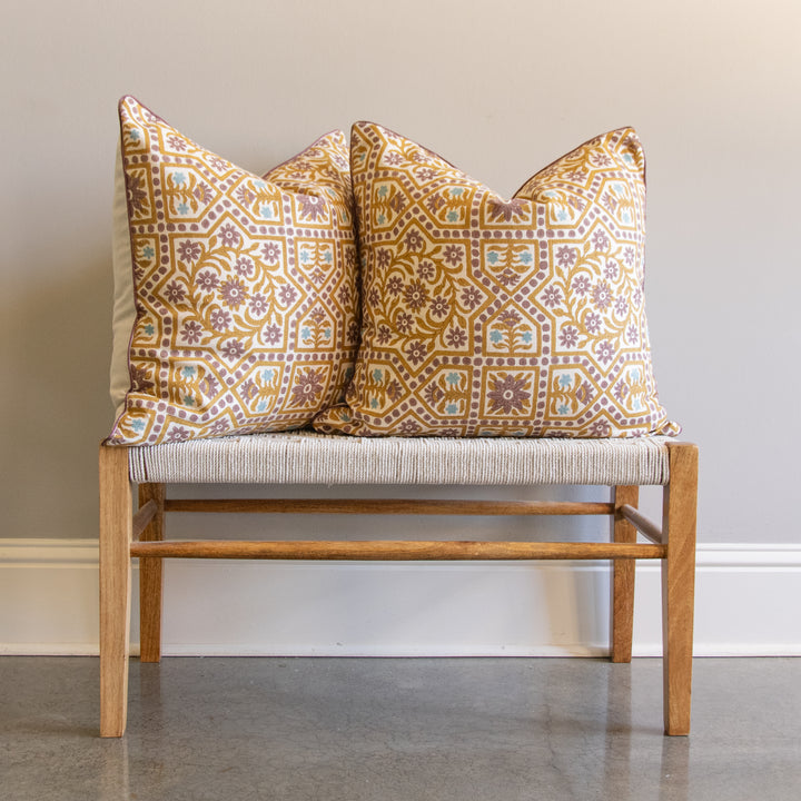 READY TO SHIP, set of 2 \\ Namay Samay Tulsi Bagan Pillow Cover, 22x22