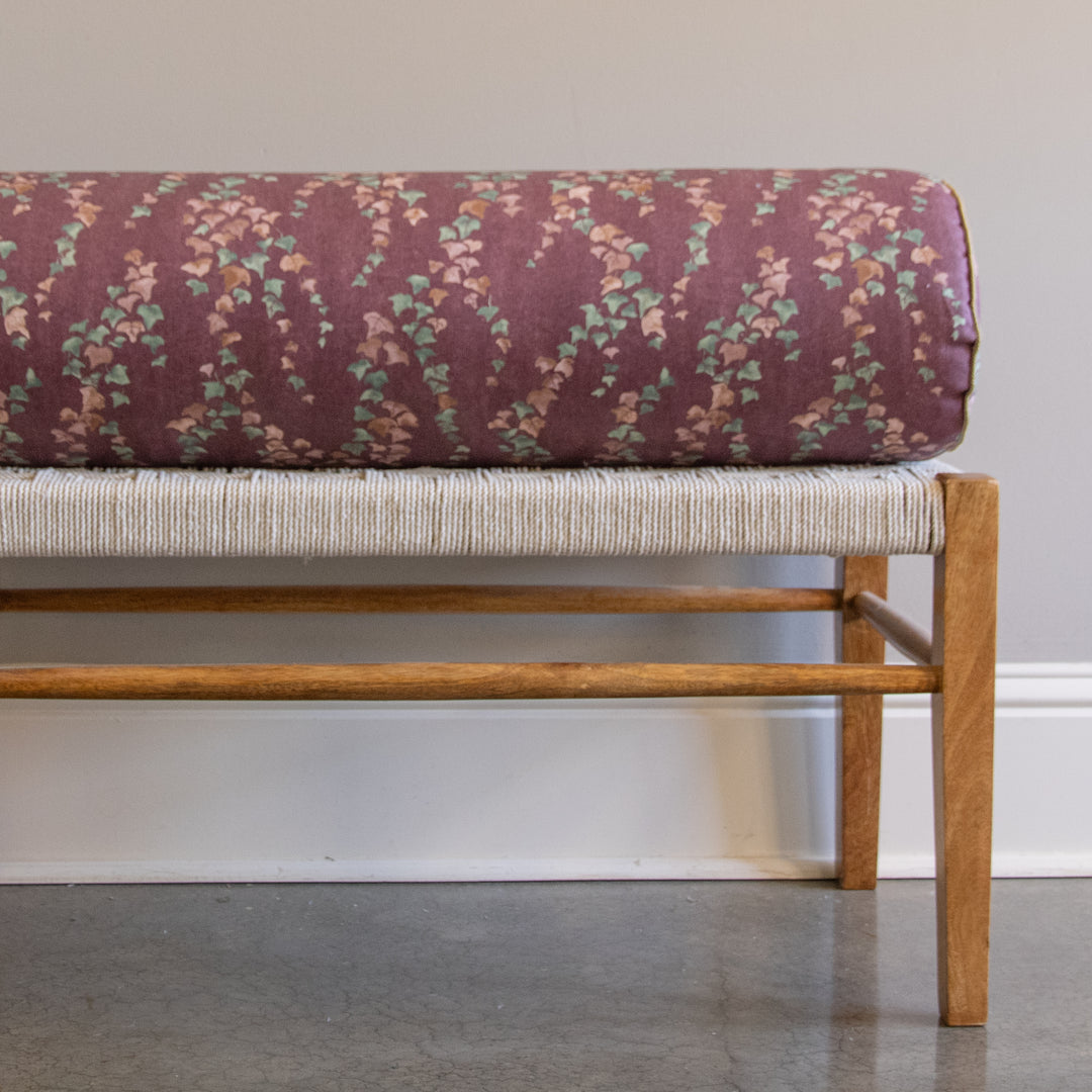 READY TO SHIP \\ Brook Perdigon Hillside Garnet Bolster, 9x48