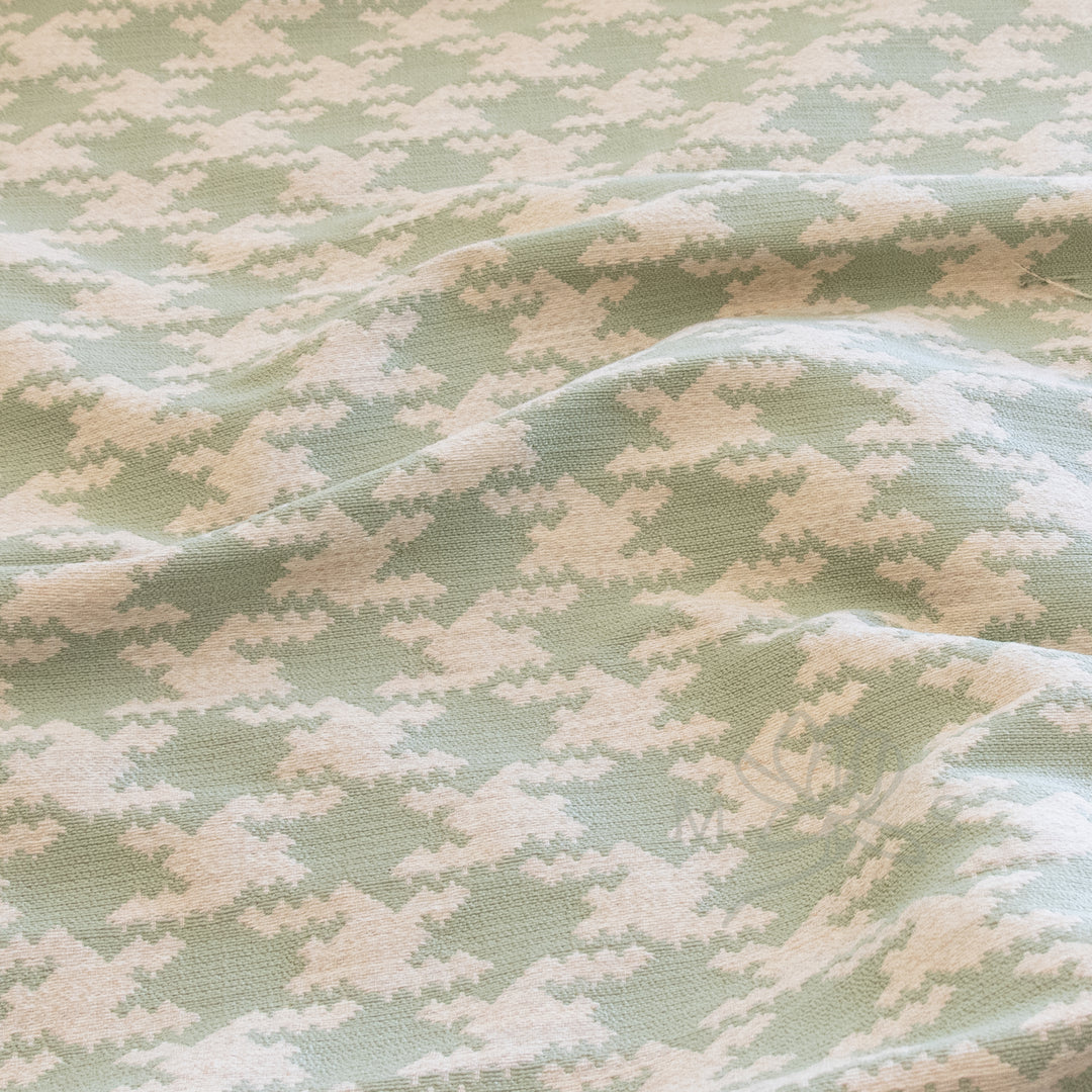 Milton Textiles Grand Houndstooth Celadon fabric