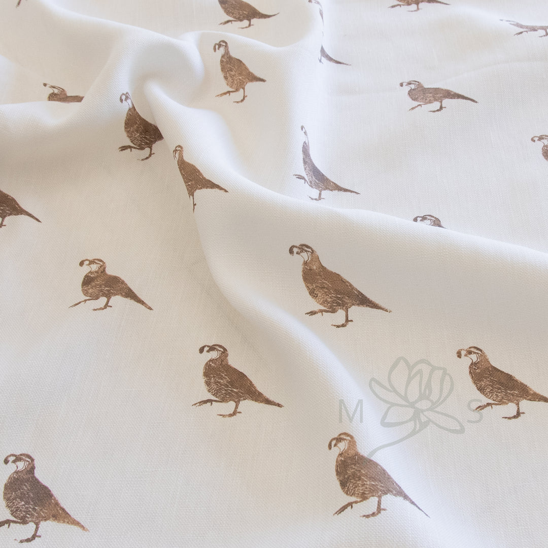 Nathan Turner California Quail Brown fabric