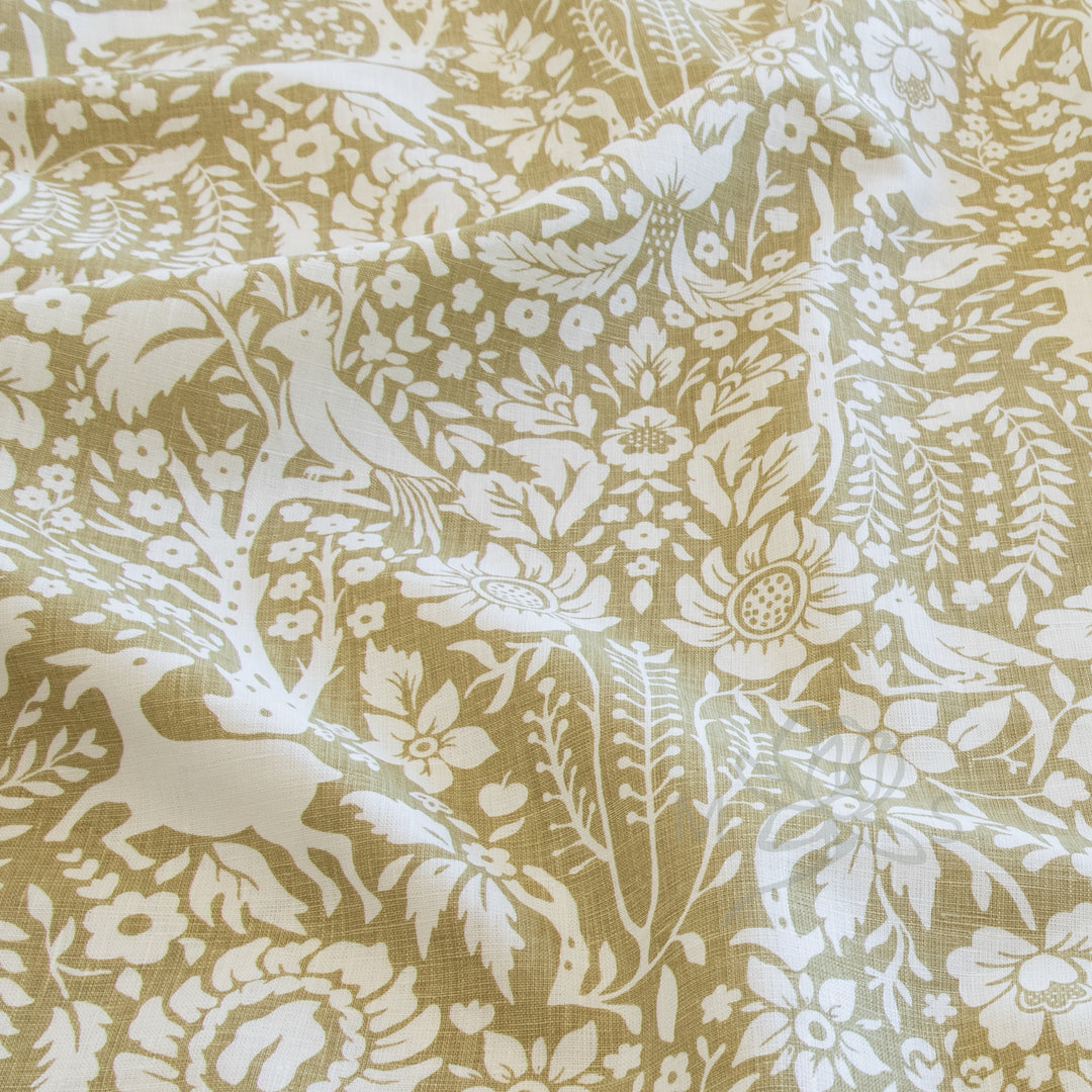 Schumacher Deerfield in Moss fabric