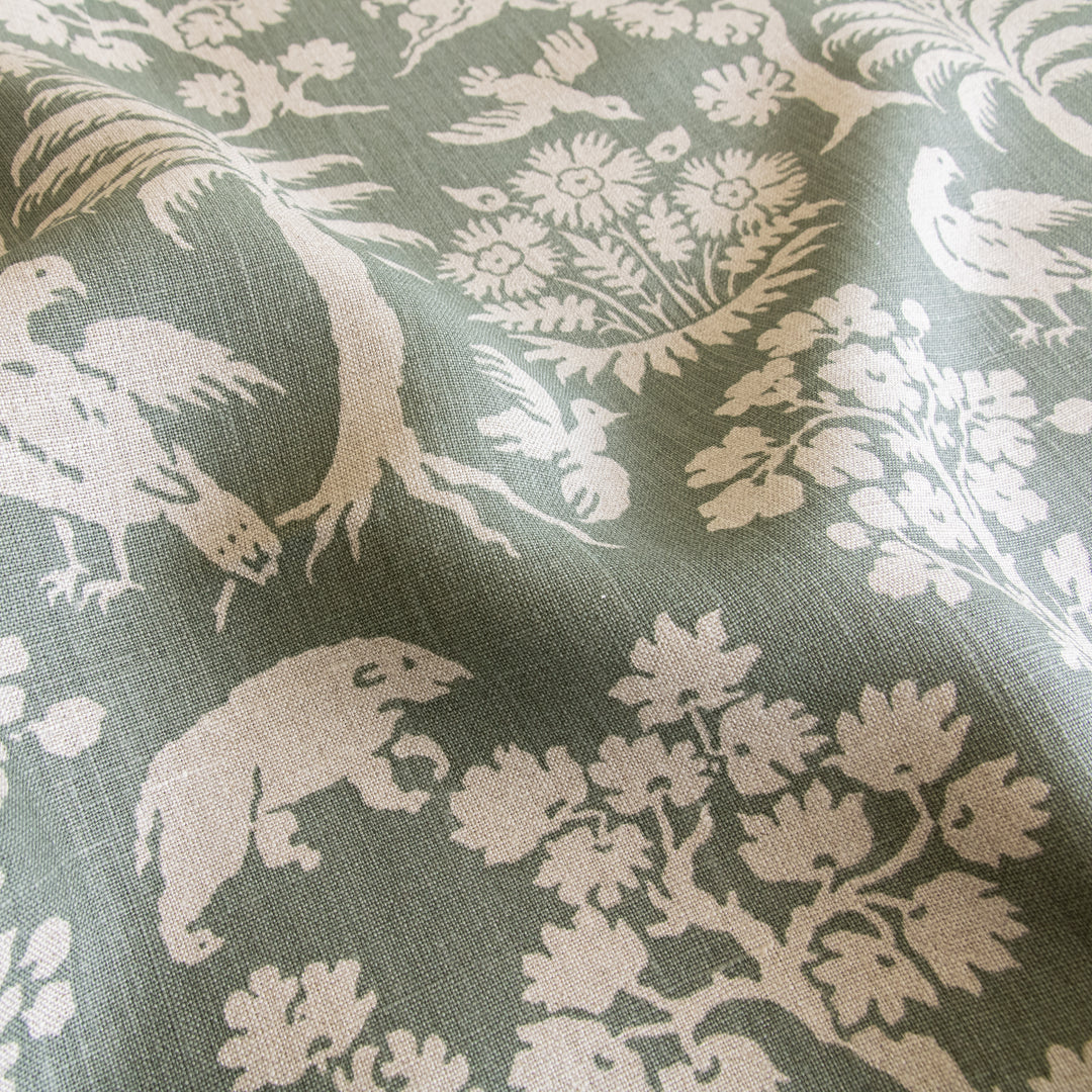schumacher woodland silhouette moss fabric