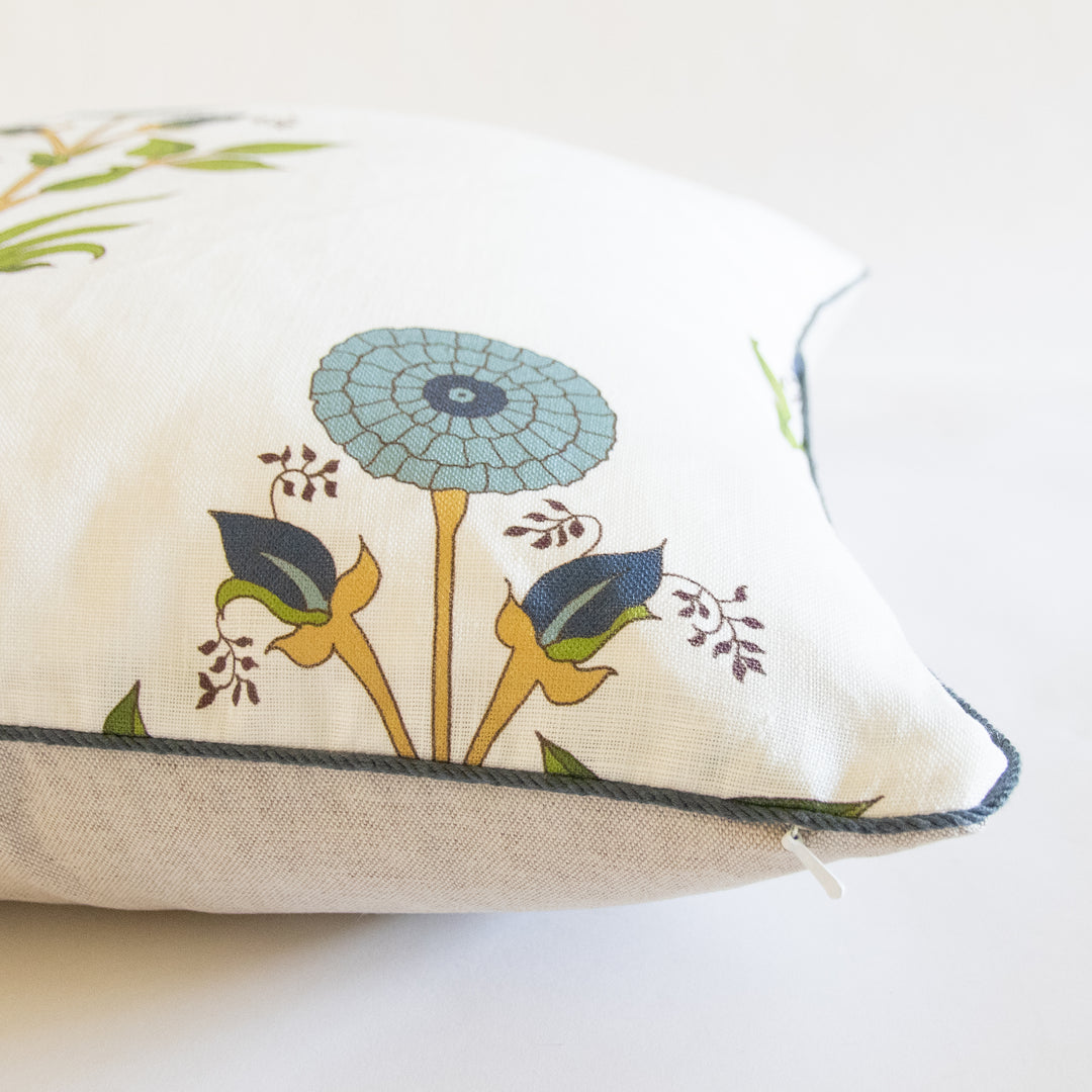 Alex Conroy large marigold sky/indigo pillow