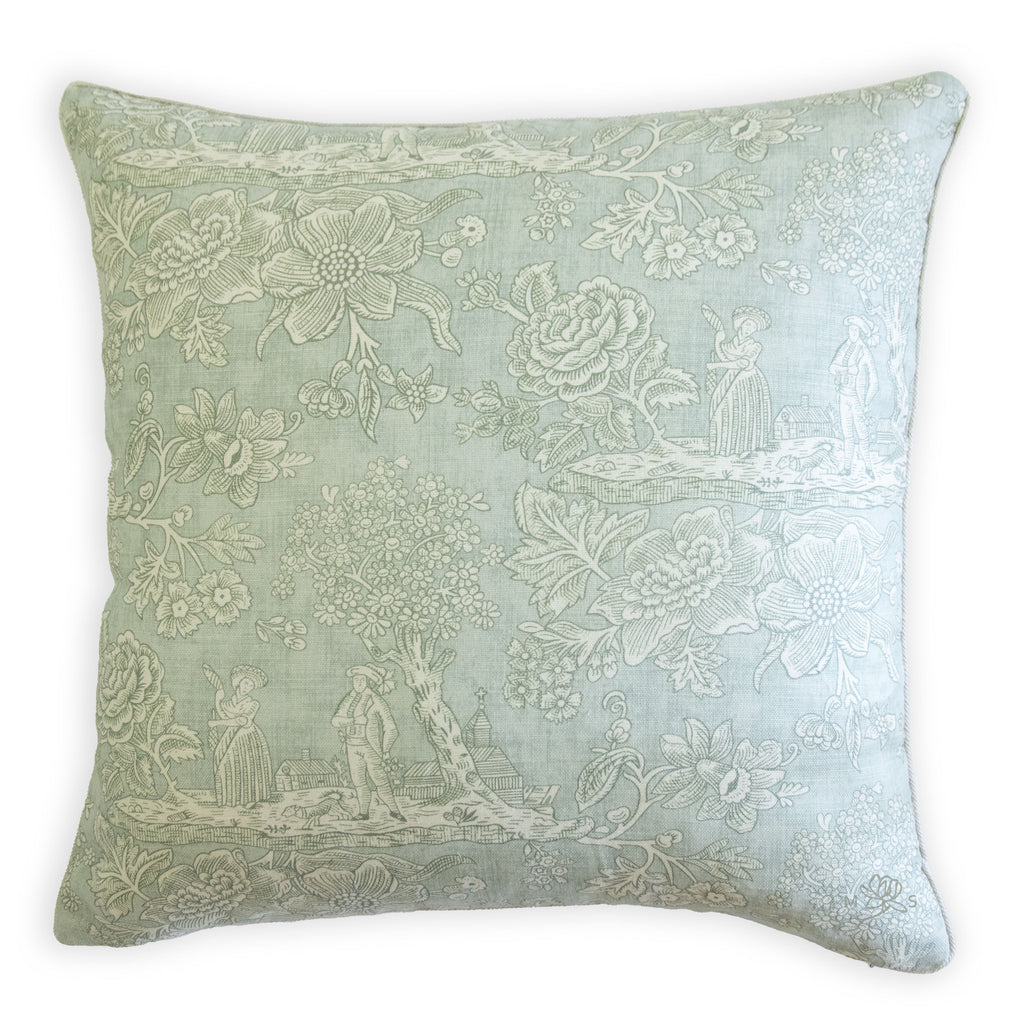 jean monro cecelia toile legbar custom designer bolster with white cording
