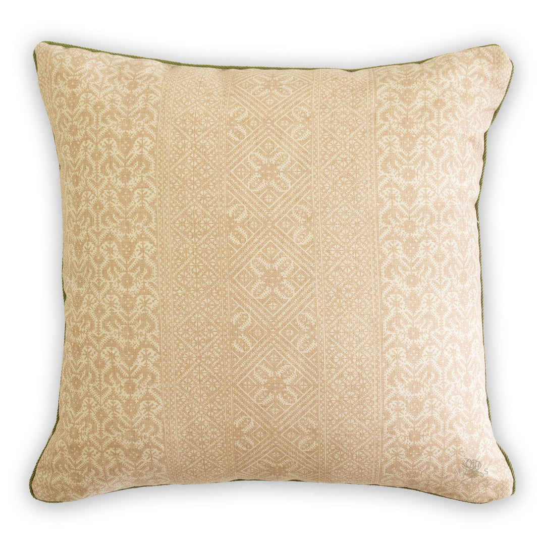 George Spencer designs ottoman stripe amber golden geometric stripe pillow