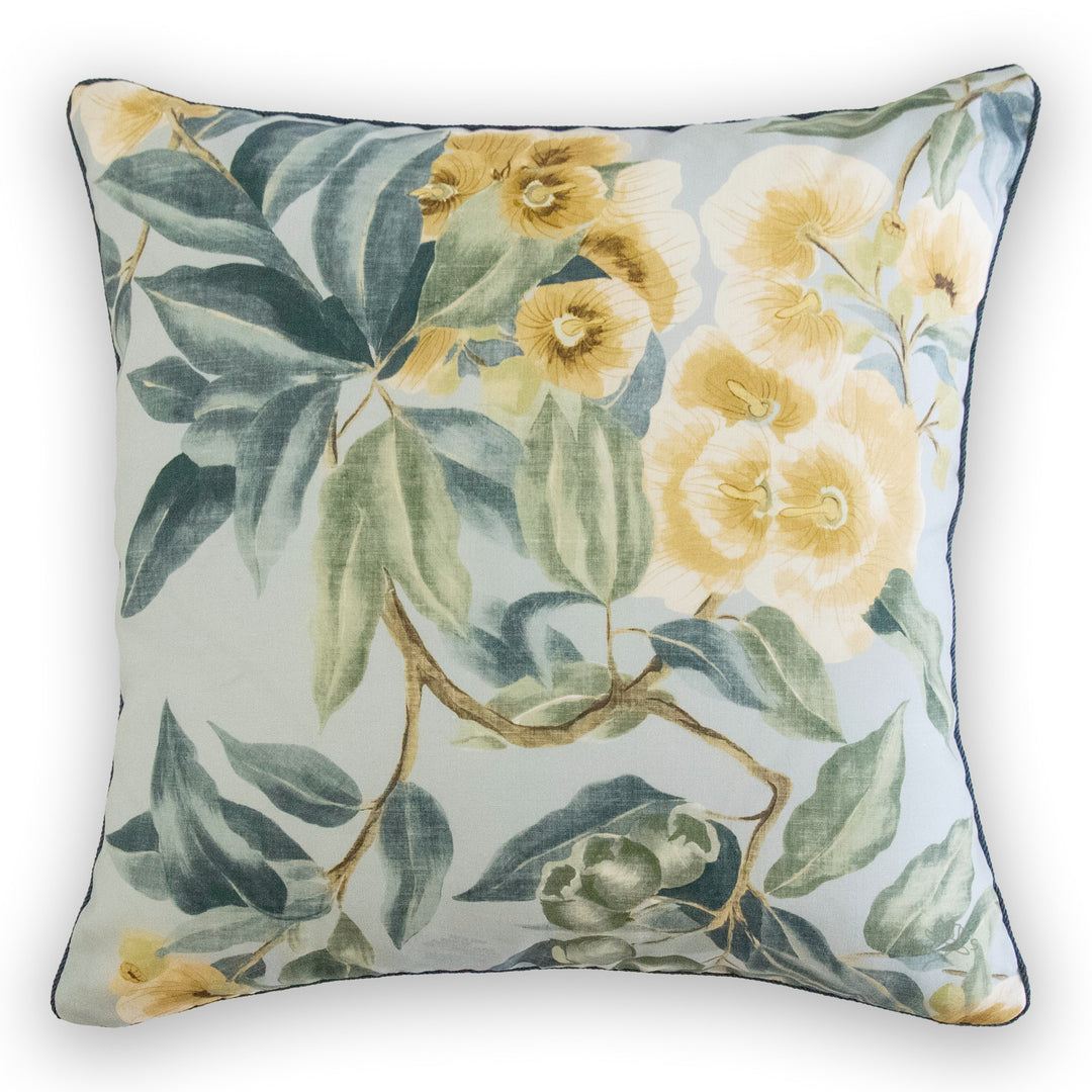 thibaut designs Anna French camellia garden soft gold pillow