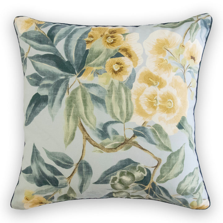 thibaut designs Anna French camellia garden soft gold pillow