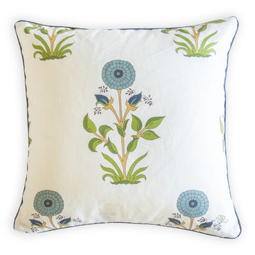 Alex Conroy large marigold sky/indigo pillow