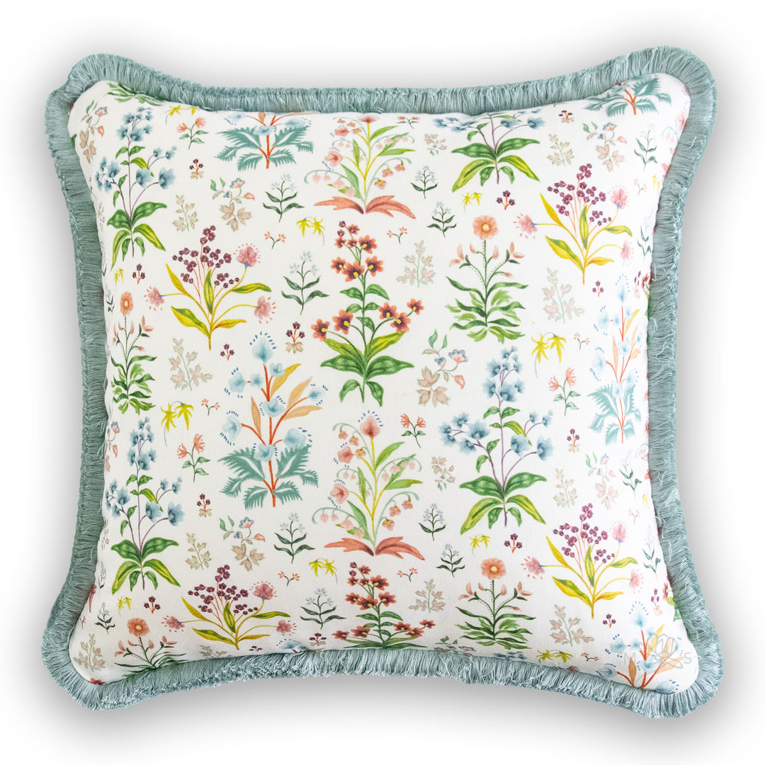 Elliston House meadow multi white pillow