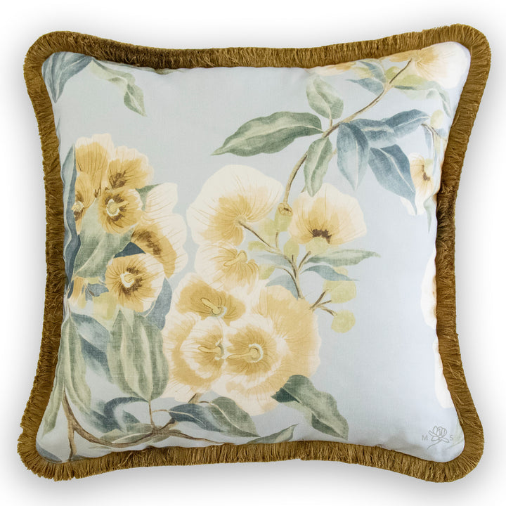 thibaut designs Anna French camellia garden soft gold pillow