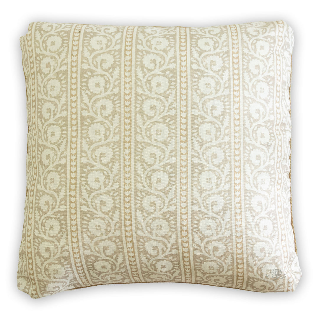 lee jofa bibury parchment neutral floral stripe pillow turkish corner