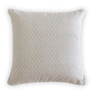 schumacher barlow ivory on grey pillow