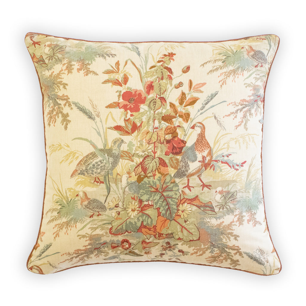 schumacher quail meadow autumn bolster