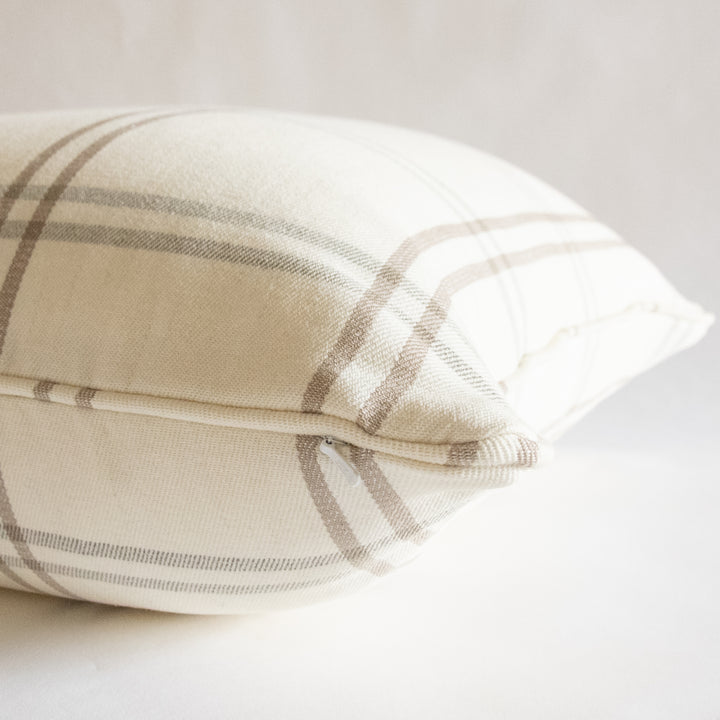 Schumacher Luberon Plaid Natural Pillow