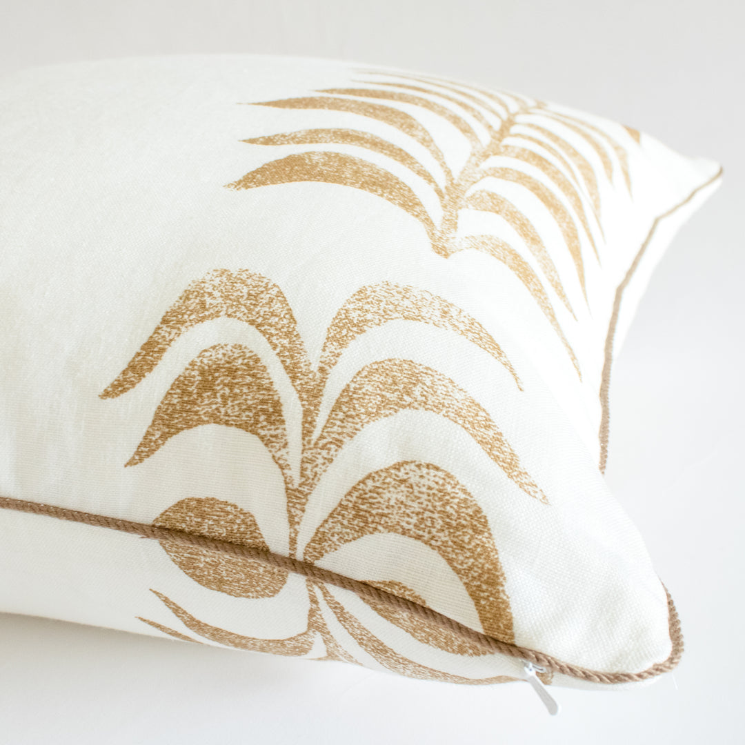 Heather Chadduck Grand Frond Caramel Pillow