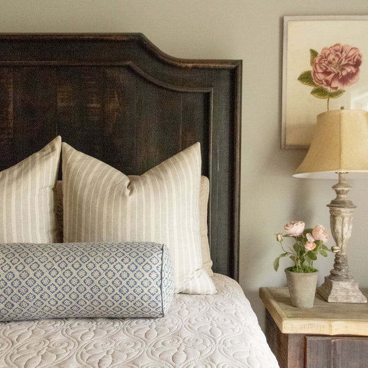 lee jofa indus flower indigo bolster