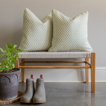 schumacher oleander leaf green outdoor pillow
