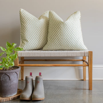 schumacher oleander leaf green outdoor pillow