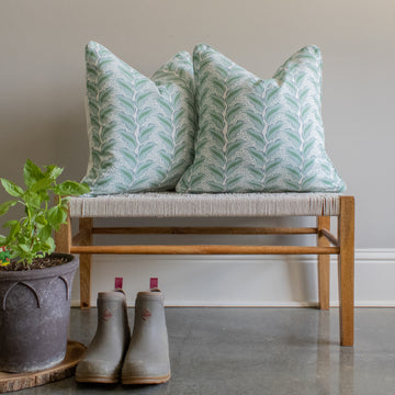 serena dugan cassis aloe outdoor pillow