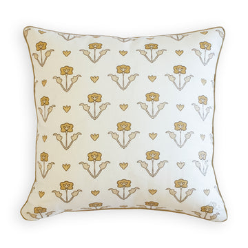 Quadrille Home Couture Clementine All Over Camel Pillow
