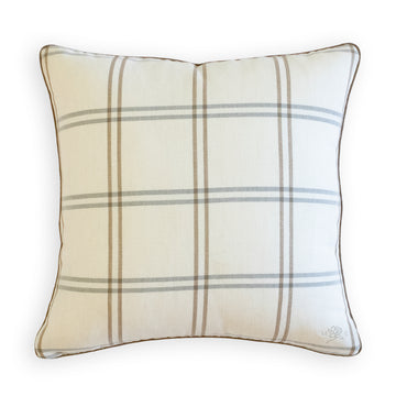 Schumacher Luberon Plaid Natural Pillow