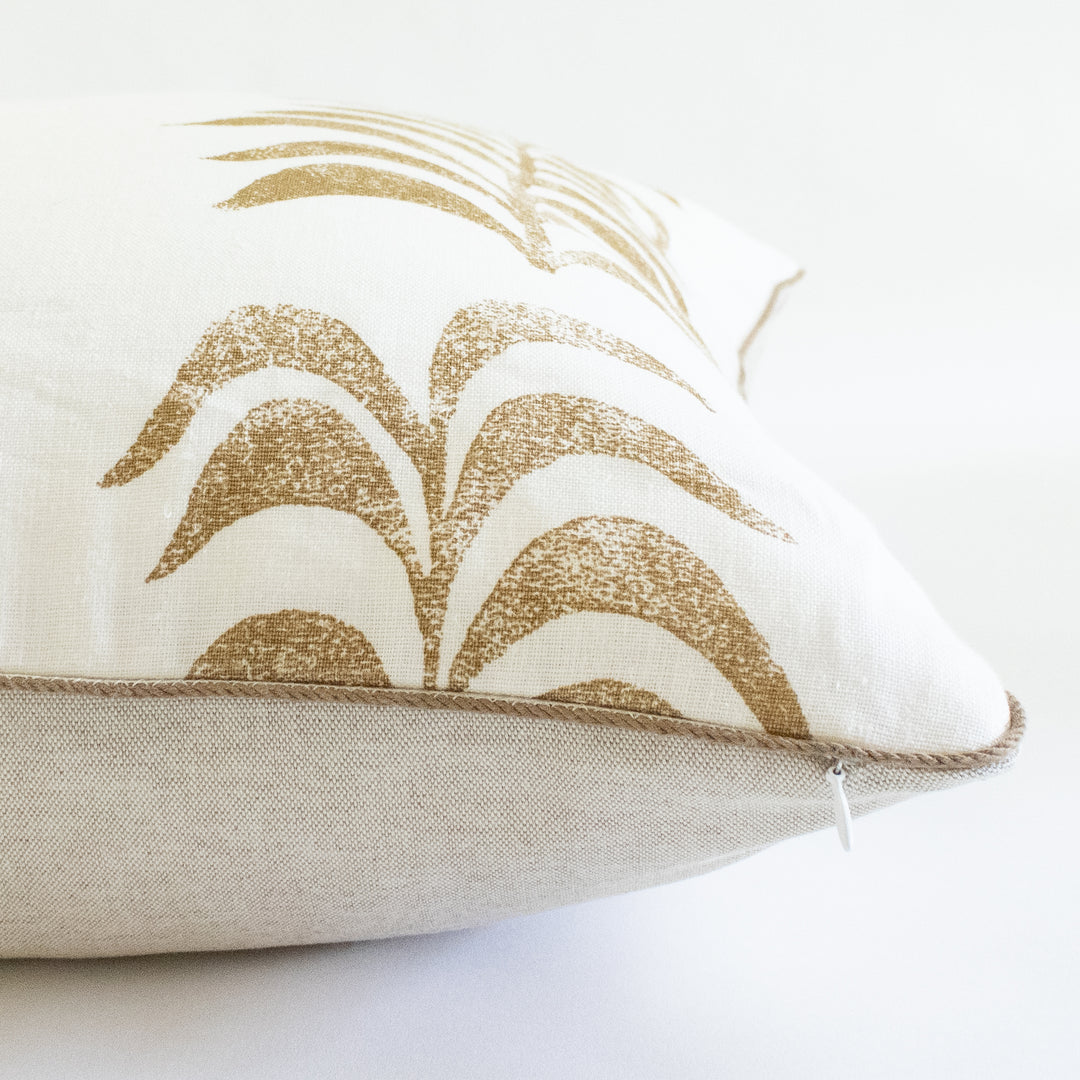 Heather Chadduck Grand Frond Caramel Pillow