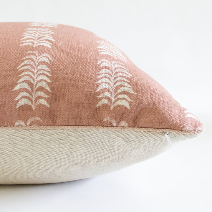 heather chadduck petite frond clay pillow