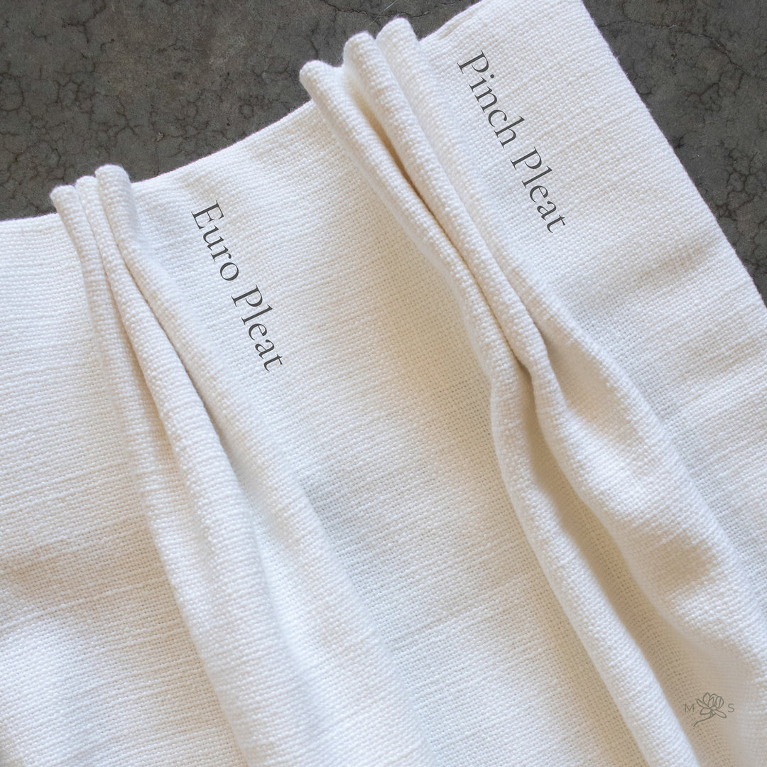 Fabricut Quick Ship Drapery Euro Pleat versus Pinch Pleat